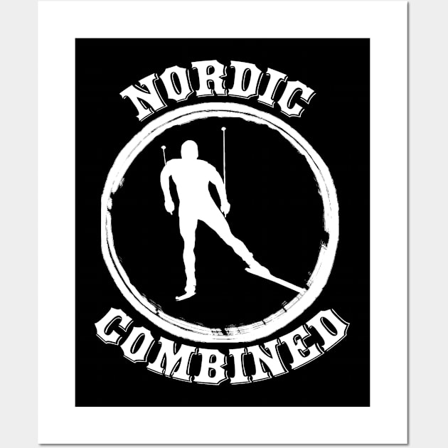 Winter Ski Team Nordic Combined Combination Combiner Wall Art by dr3shirts